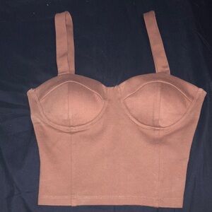 Brown Bustier Top
